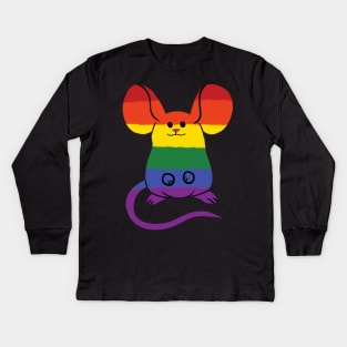 Gay Pride Mouse Kids Long Sleeve T-Shirt